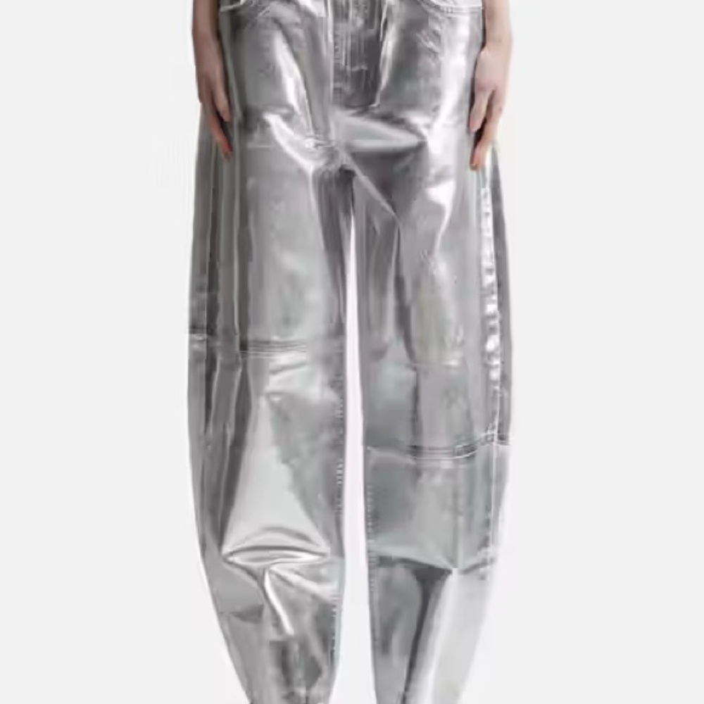NEW Ganni Silver Jeans